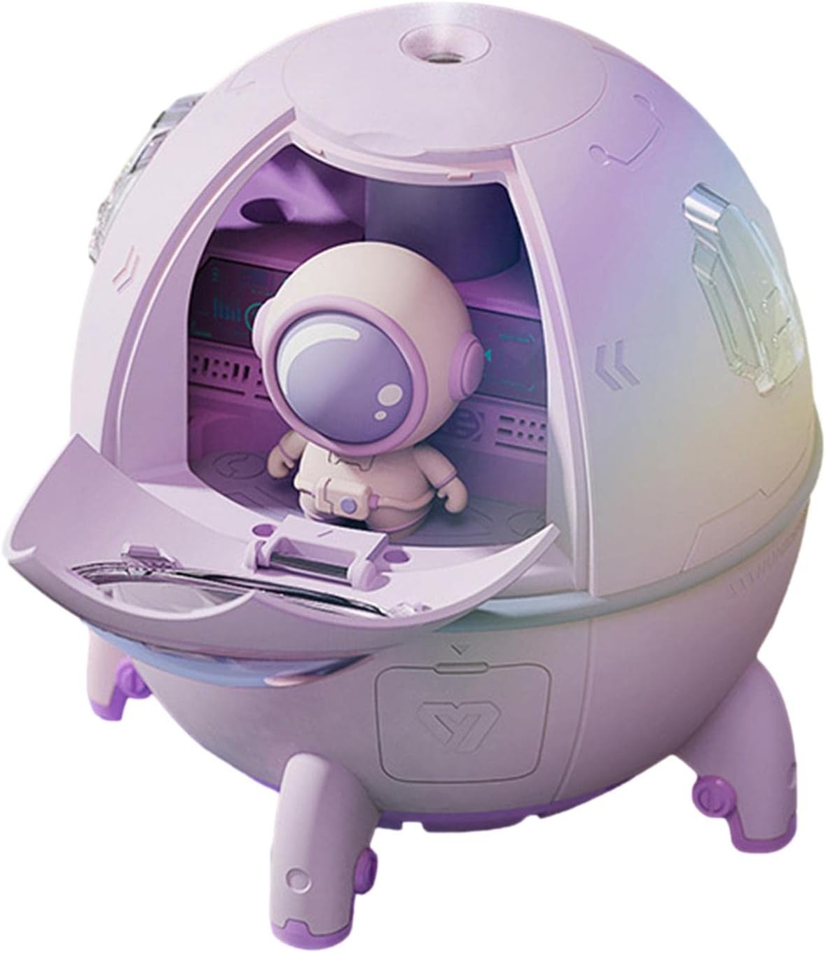 Humidifier Astronaut Space Cute Plant Humidifier,Bedroom Humidifier with Flashing Colorful