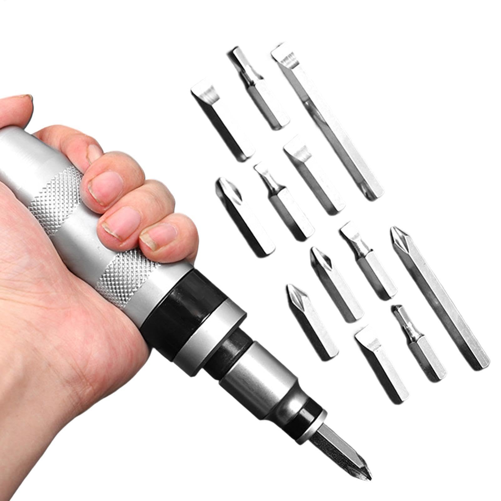 Tournevis multi embouts 13 en 1 à cliquet inversable de précision