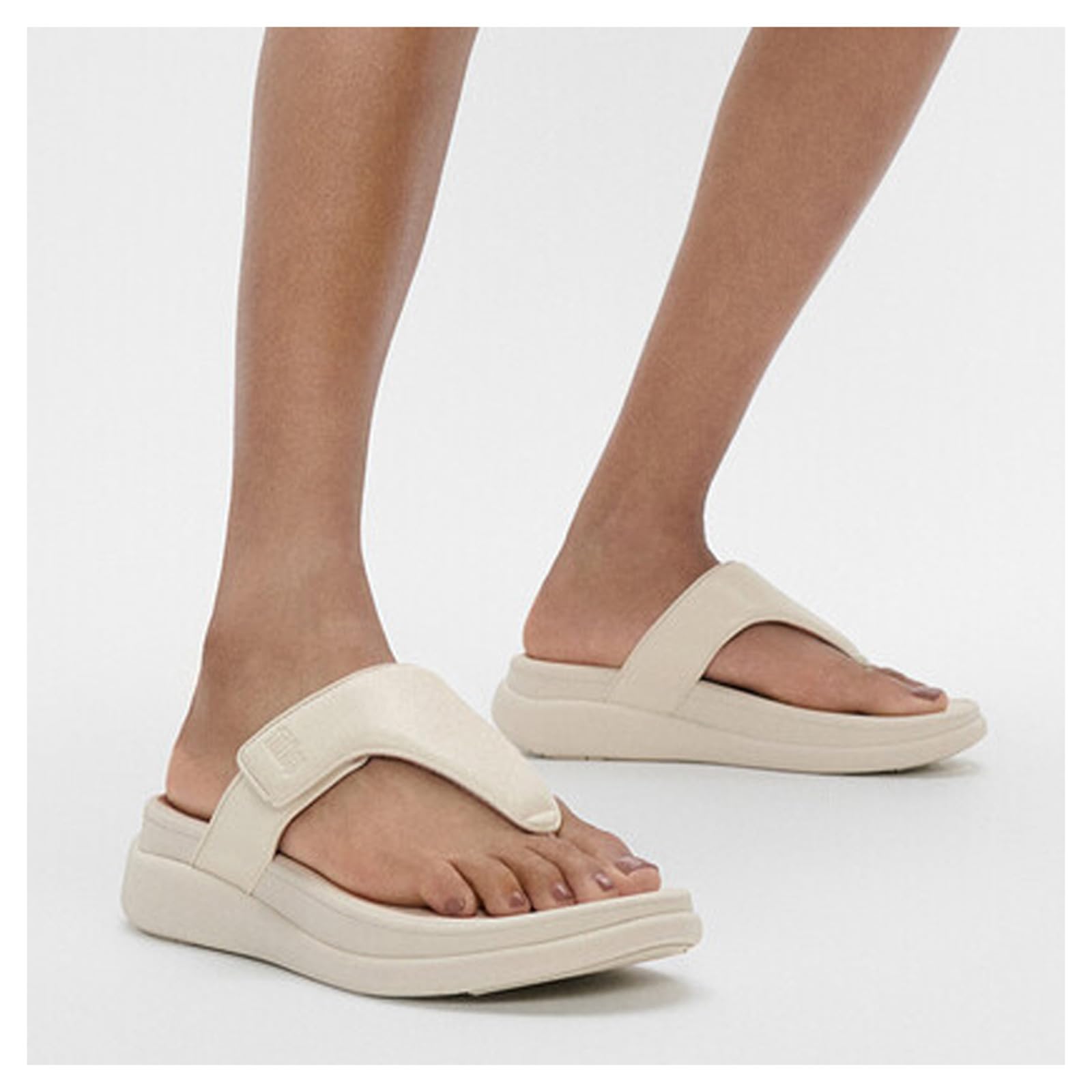 Fitflop Damen F-Mode Go Verstellbare Flache Zehensteg-Sandalen