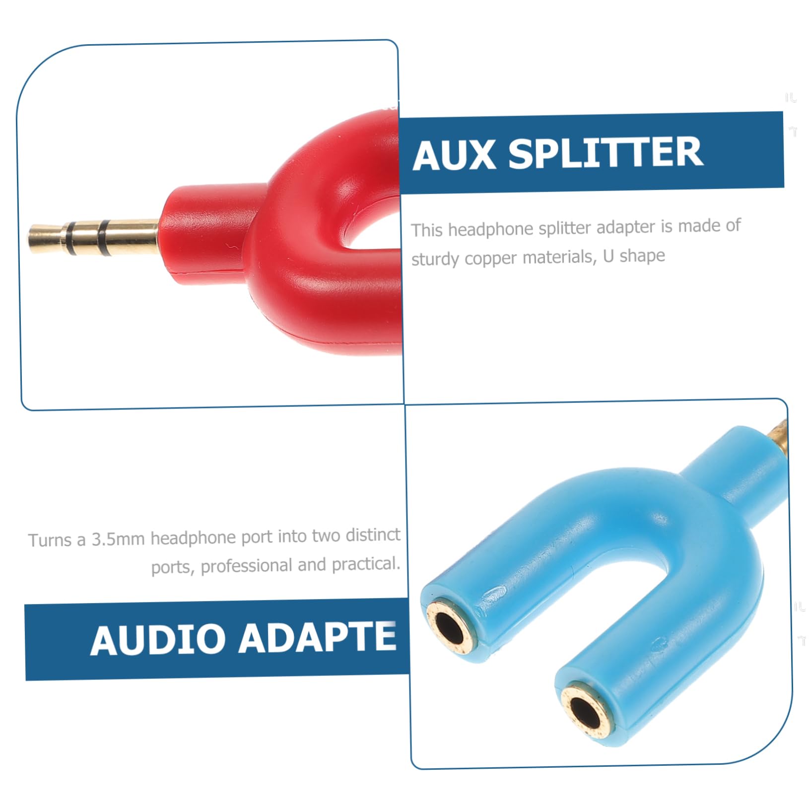 DOITOOL 5 Set Di Adattatori Splitter Per Cuffie Da 3 5 Mm 1 A 2 Splitter Audio - Interferenze Per Pc Telefono E Tablet 6 Pezzi*5