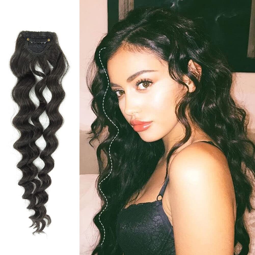 Real 100% Natural Clip-In Curly Human Hair Extension Streak Strands | Premium Reusable Remy Instant Volume| Soft Lightweight Styling Fashion Party Daily Wear Damage-Free Blendable For Women Girls | Natural Black | 08inch (1Pc)-picture-44