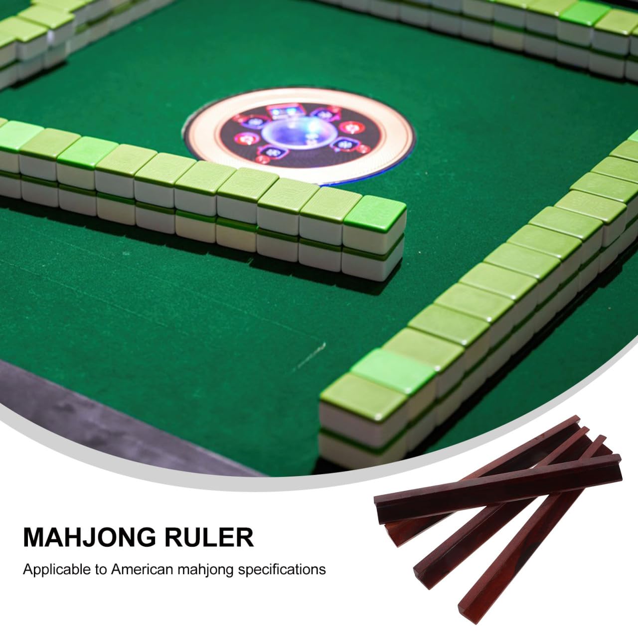Parliky 4Pcs Wooden Mahjong Tile Racks Mini Push Tile Ruler Domino Holders for American Mahjong Game Accessories Portable Organizers - Image 2