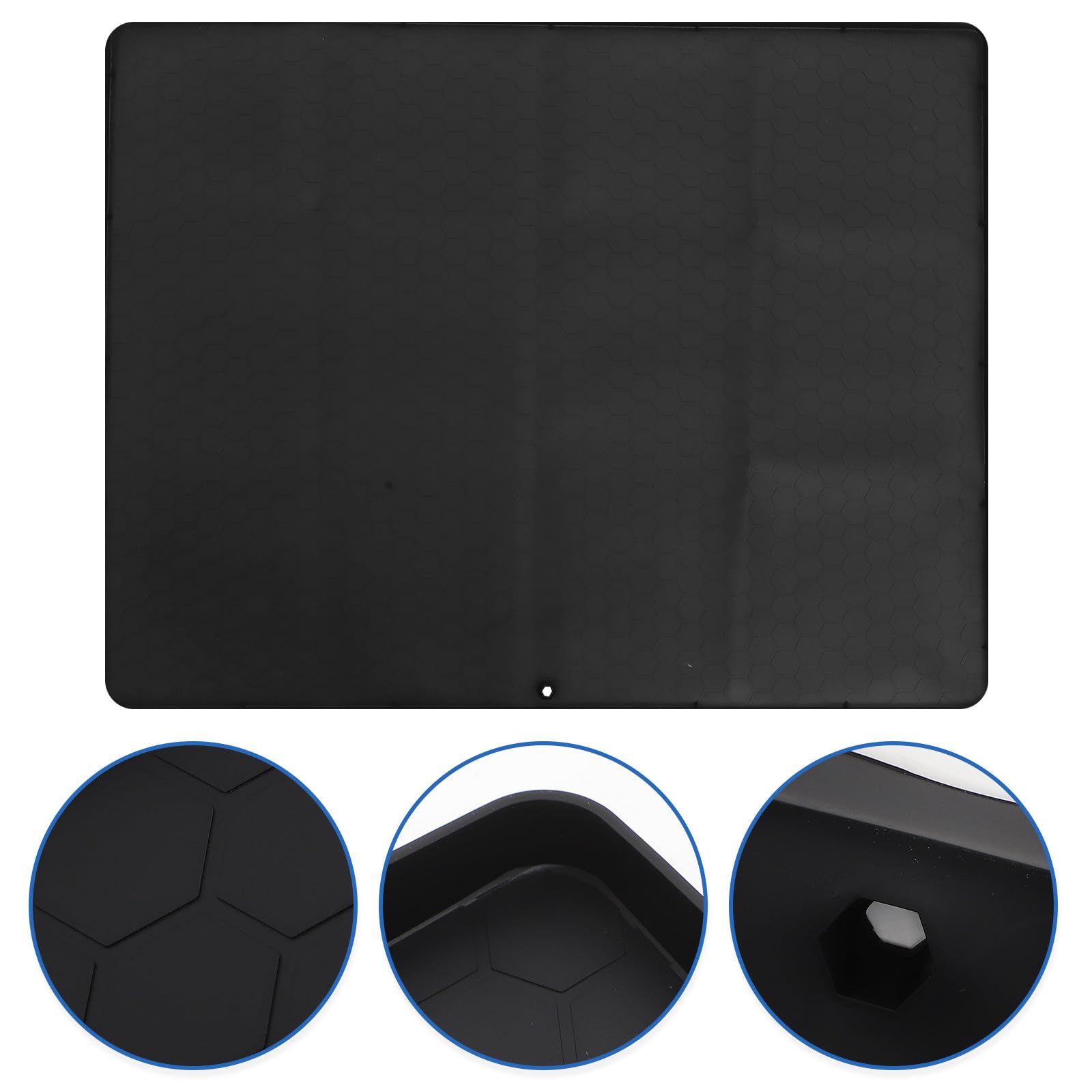 Zerodeko Alfombrilla para Fregadero de Cocina y Baño Bandeja de Goma Flexible con Orificios de Drenaje Resistente y Recortable para Almacenaje bajo Fregadero
