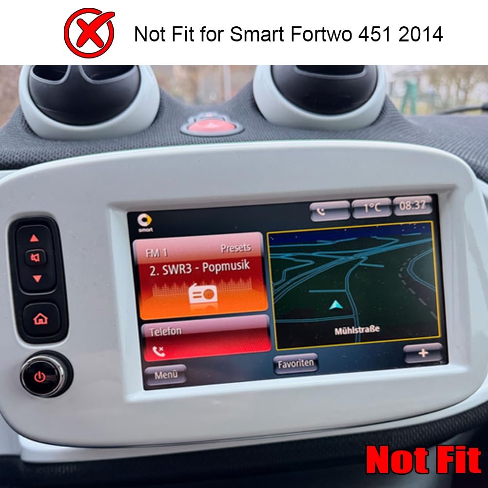Autoradio Android 14 Radio Coche para Mercedes Benz Smart 453 Fortwo 2014-2022 con Carplay y Android Auto 9" Pantalla Táctil, Bluetooth 5.0 GPS Volante Control RDS WiFi BT Cámara & Mic, 2+32G