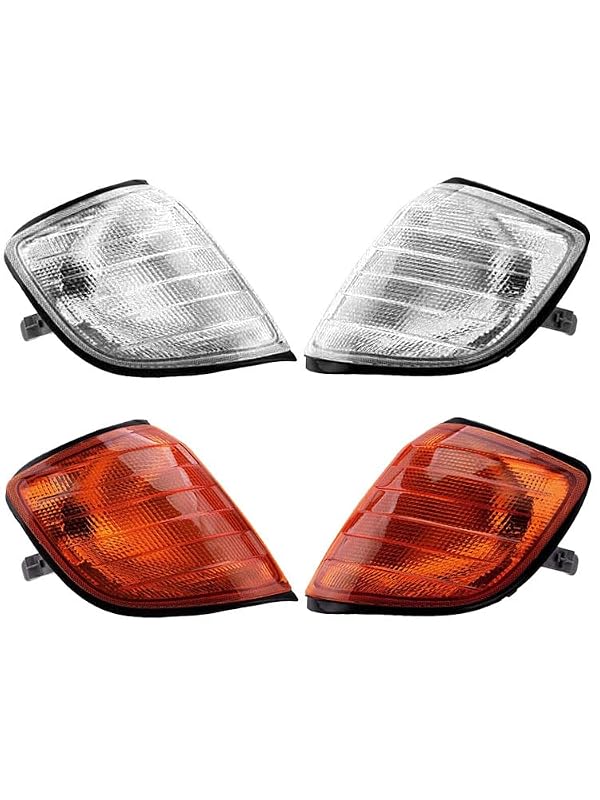 KACEPAR Front Corner Light Side Marker Light Cover Amber Lens, 1408260543 1408260643, 1992-1999 Compatible with Mercedes Benz S Class W140, Park Signal Corner Marker Light Lens Housing by KACEPAR - Image 9