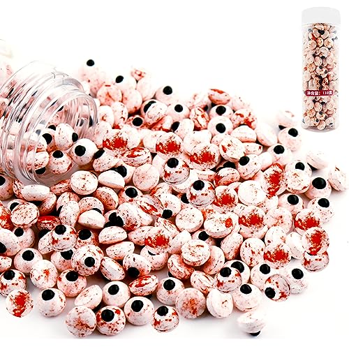 130g Zuckeraugen Halloween Süßigkeiten Tortendeko Essbare Tortenaufleger Zucker Augen Deko Essbar von Cupcake Muffins Cookies Kuchen Topper für Halloween Weihnachten Kindergeburtstage Deko