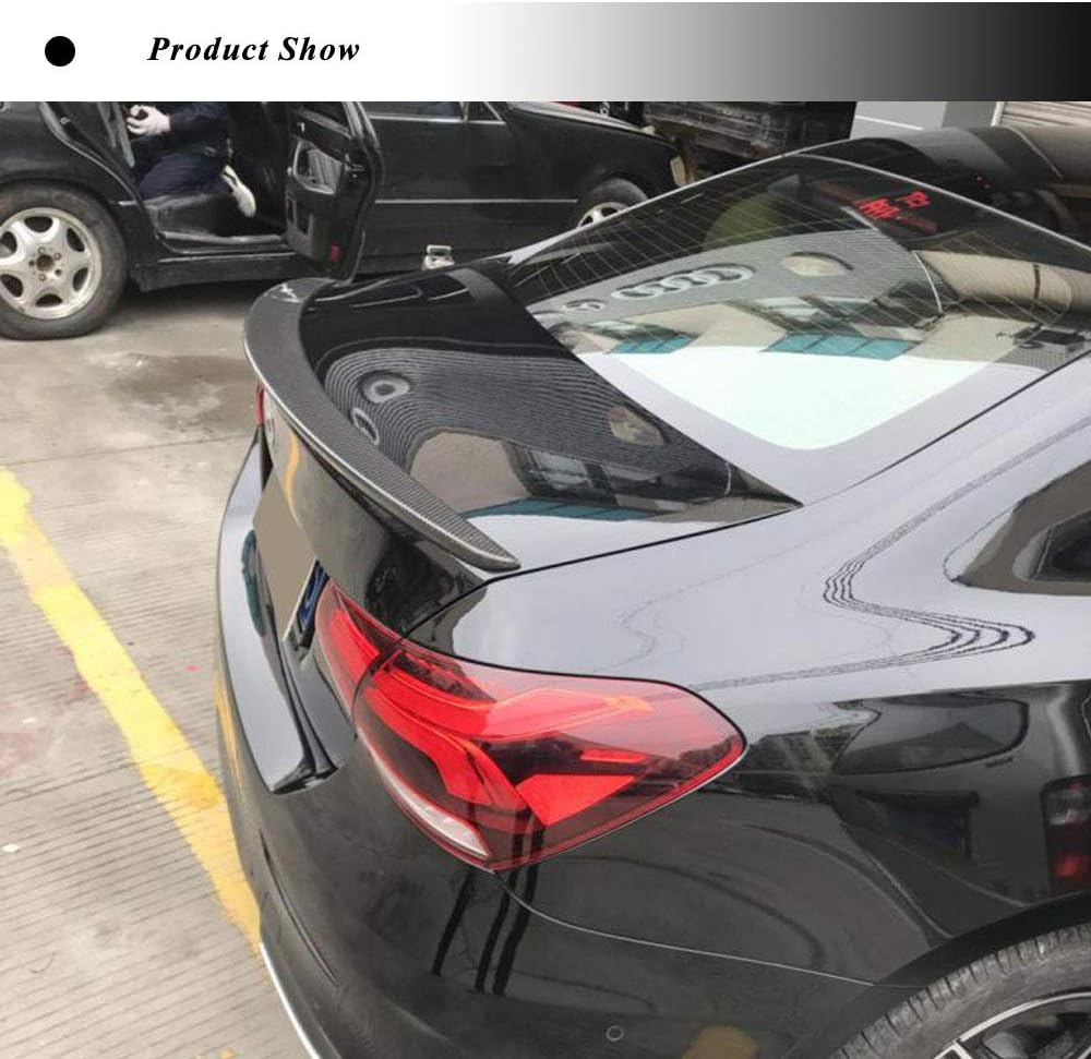 W177 V177 CF Trunk Spoiler, fits for Mercedes Benz A Class A160 A180 A200 A220 A250 A35 AMG Sedan 2019 2020 Carbon Fiber Rear Boot Lip CF Deck Lid Spoiler Wing