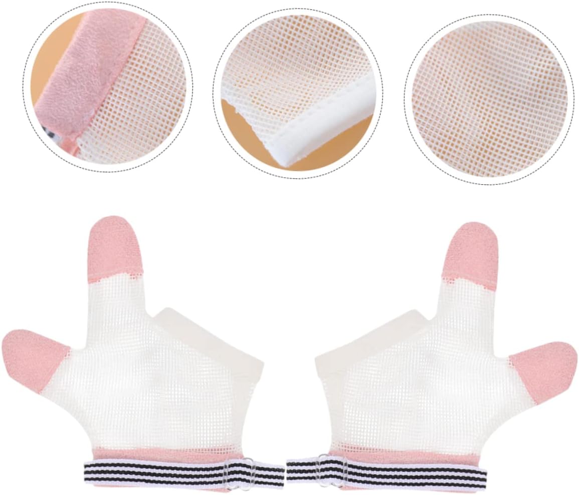 HANABASS Non-toxic Mittens for Newborns Stop Sucking Gloves Thumb Protector for Boys and Girls