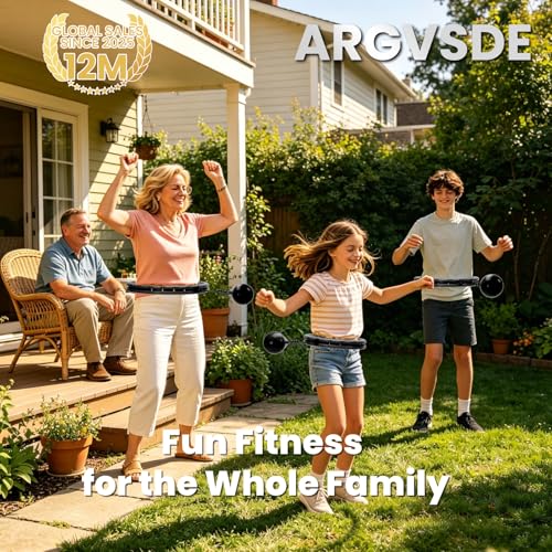 image for Argvsde Weighted Hula Infinity Fitness Hoop for Adult Weight Loss, 2 i
