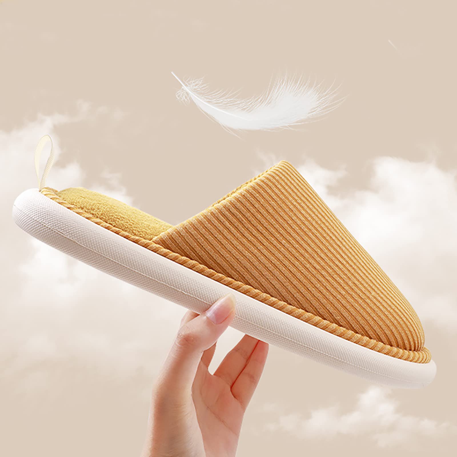 Generic Zapatillas de estar por casa para mujer, cálidas, cómodas, pantuflas de espuma viscoelástica, suaves y antideslizantes