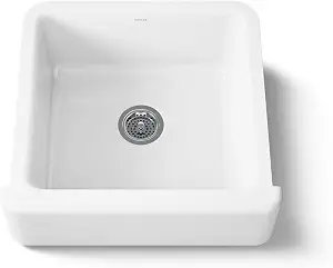Kohler Whitehaven Sink Review 7 Kohler Whitehaven 23.5" Undermount Single-Bowl Farmhouse Kitchen Sink, White, Enameled Cast Iron