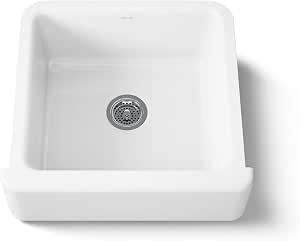 Kohler Whitehaven 23.5-Inch Undermount Single-Bowl Farmhouse Kitchen Sink, White