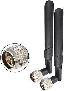 Kaunosta 8DBi Dual Band MIMO N Type Male Aerial WiFi Antenna for TP-Link Wireless Router Mini PCI Express PCIE Network Card (2 Pack)