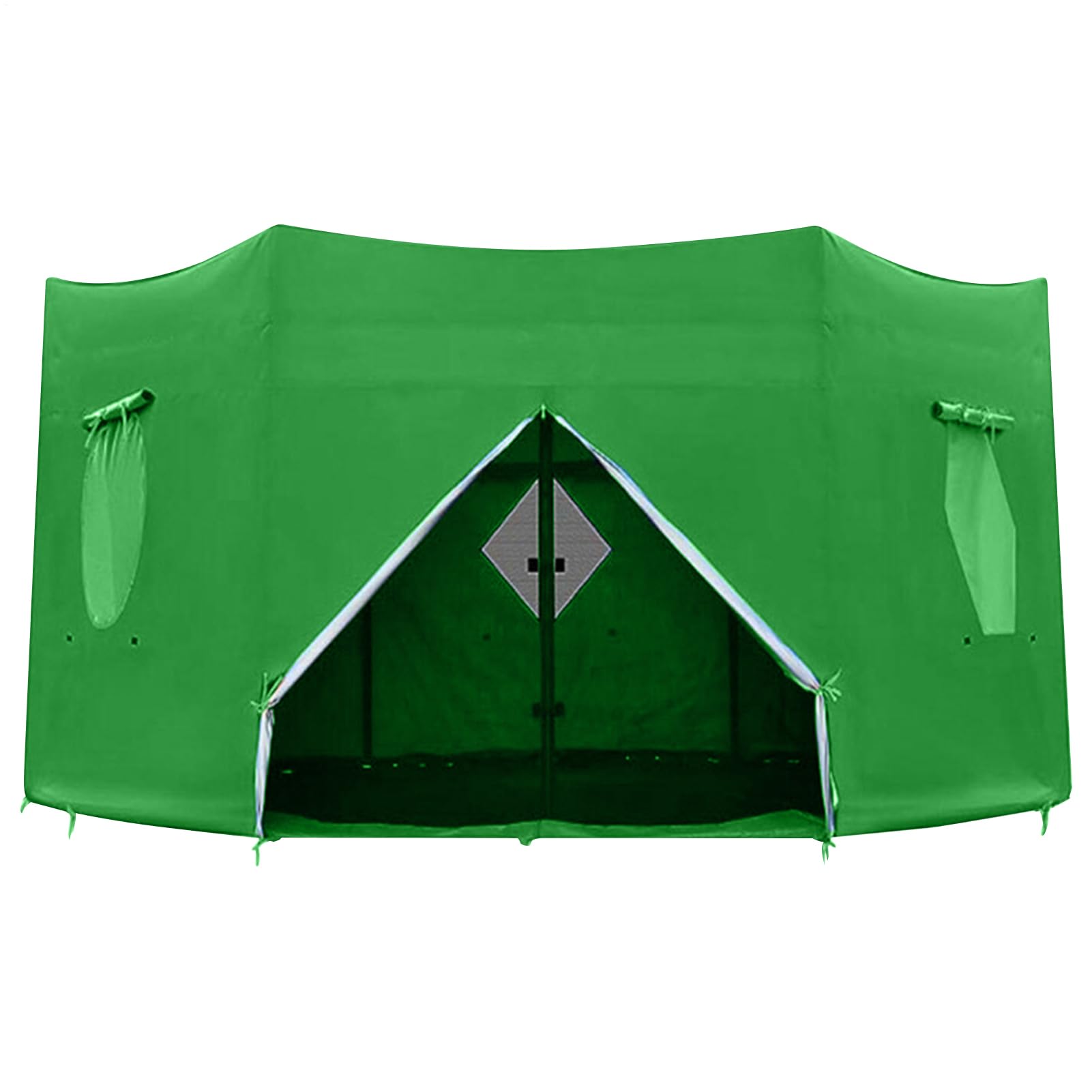 Weqizuerqi Trampoline Tent Cover Rectangle Trampoline Canopy Sun Shade Cover Green Roof With Window Zipper And Strap For 6/8/10/12/14 Ft 6 Pole