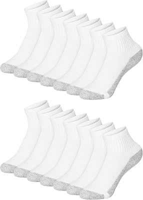 Boys' Socks Pack, Double Tough Moisture Wicking Ankle, Crew, No Show Socks, 12 & 14 Pair Packs