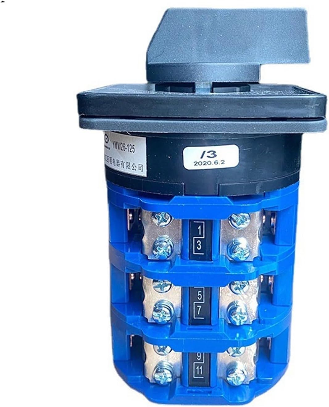 690V 125A Three-Pole LW26-125/3 Multi-Position Panel Mount cam Changeover Rotary Switch Silver Contacts LW28 YMW26(1-0-2)