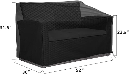 Miniatura 5 de Fundas para muebles de patio, funda impermeable para muebles de exterior, juego de muebles de patio para conversación al aire libre de 4 piezas,