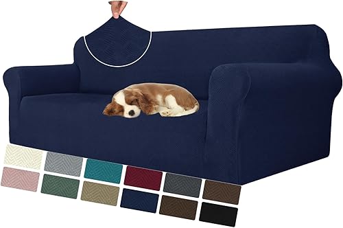 Miniatura 84 de MAXIJIN Fundas para sofá de 3 cojines (71"-91"), funda elástica de 1 pieza para sofá, protector de muebles con parte inferior elástica para niños y