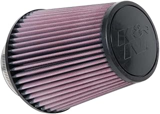 K&N High-Flow Original Lifetime Universal Clamp-On Air Filter: High Performance, Premium, Washable: Flange Diameter: 4 In, Filter Height: 7.0 In, Flange Length: 1.75 In, Shape: Round Tapered, RU-1032