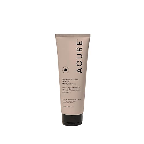 Acure Loción hidratante Seriously Calmante 24 horas 100 vegana manteca de cacao y avena coloidal sin perfume 8 onzas líquidas