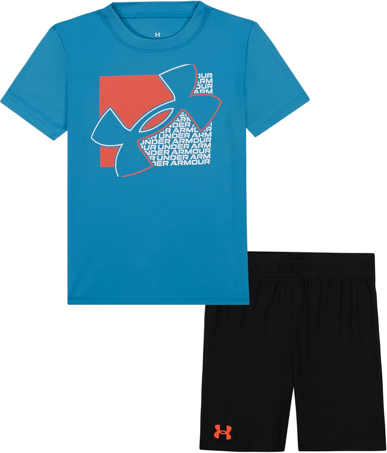 Under Armour boys Tee and Short Set, Short Sleeve and Tank Designs, Lightweight and Breathable