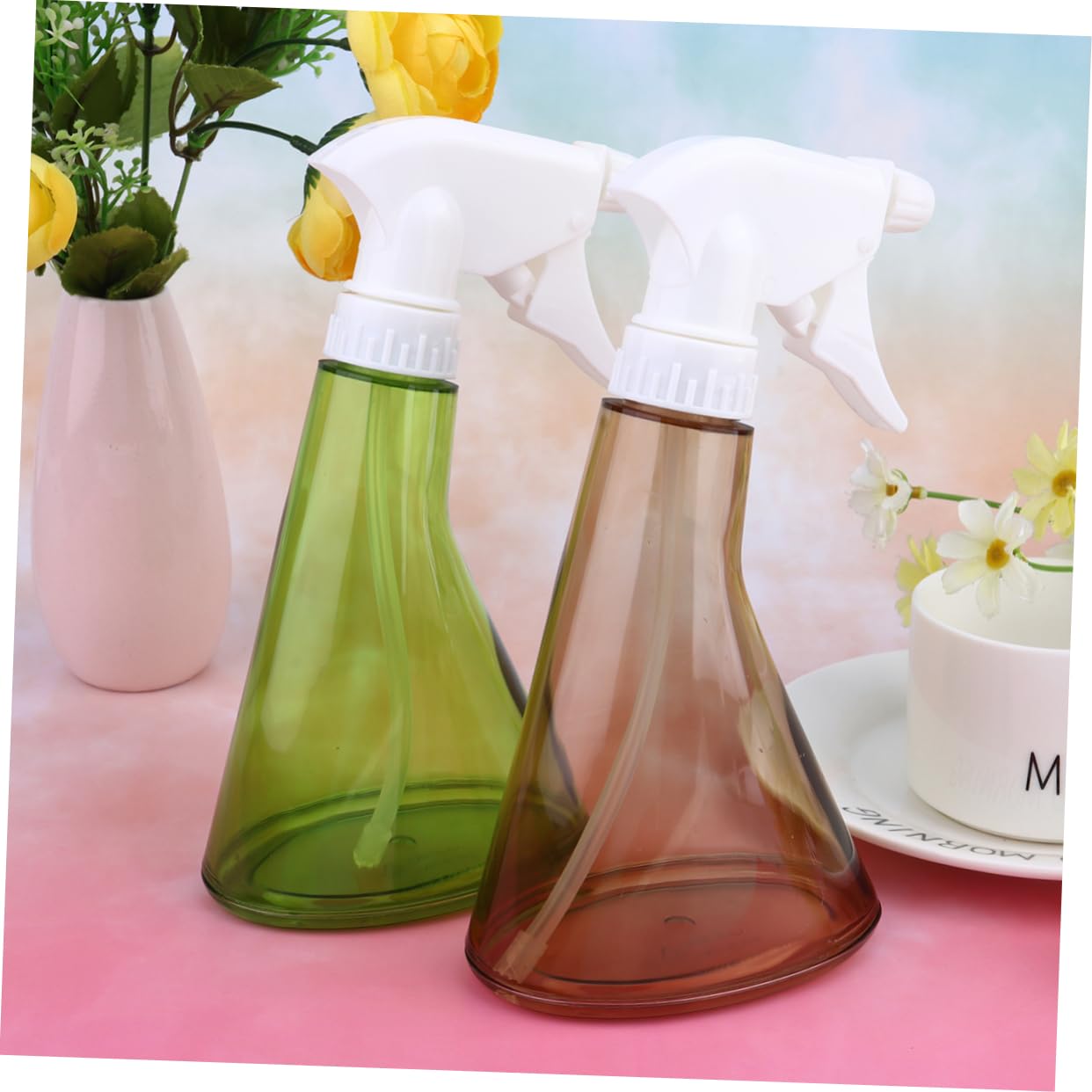 Hemobllo 2 Ensembles Bouteilles Plastique Réutilisables Pour Pulvérisation Eau Arroseur De Plantes Vert Transparent 2 Pièces * 2
