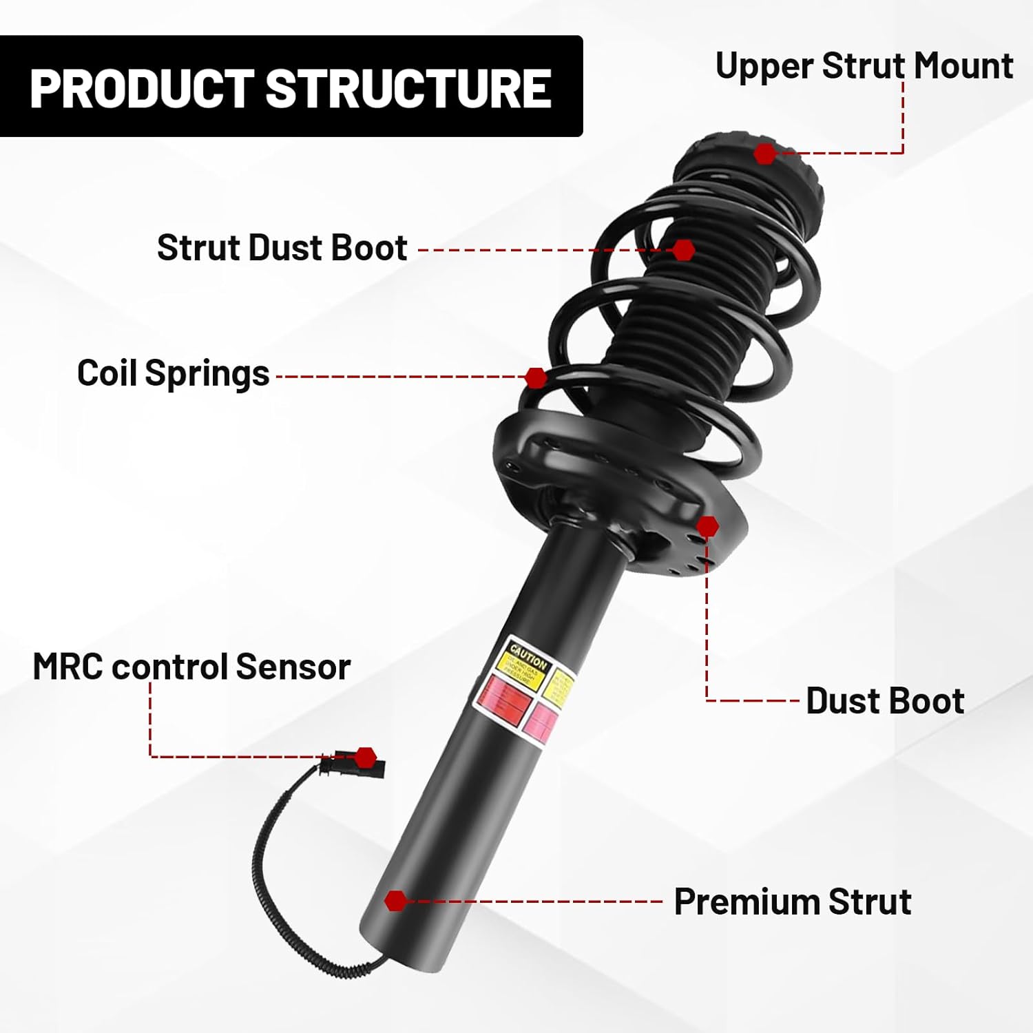 84677093 Front Struts Shock Absorber Assembly w/Magnetic Compatible with Cadillac XTS 2013-2019 3.6L Replaces 580-1096 19300063 22906209 22962890 23101683, 1 Pair