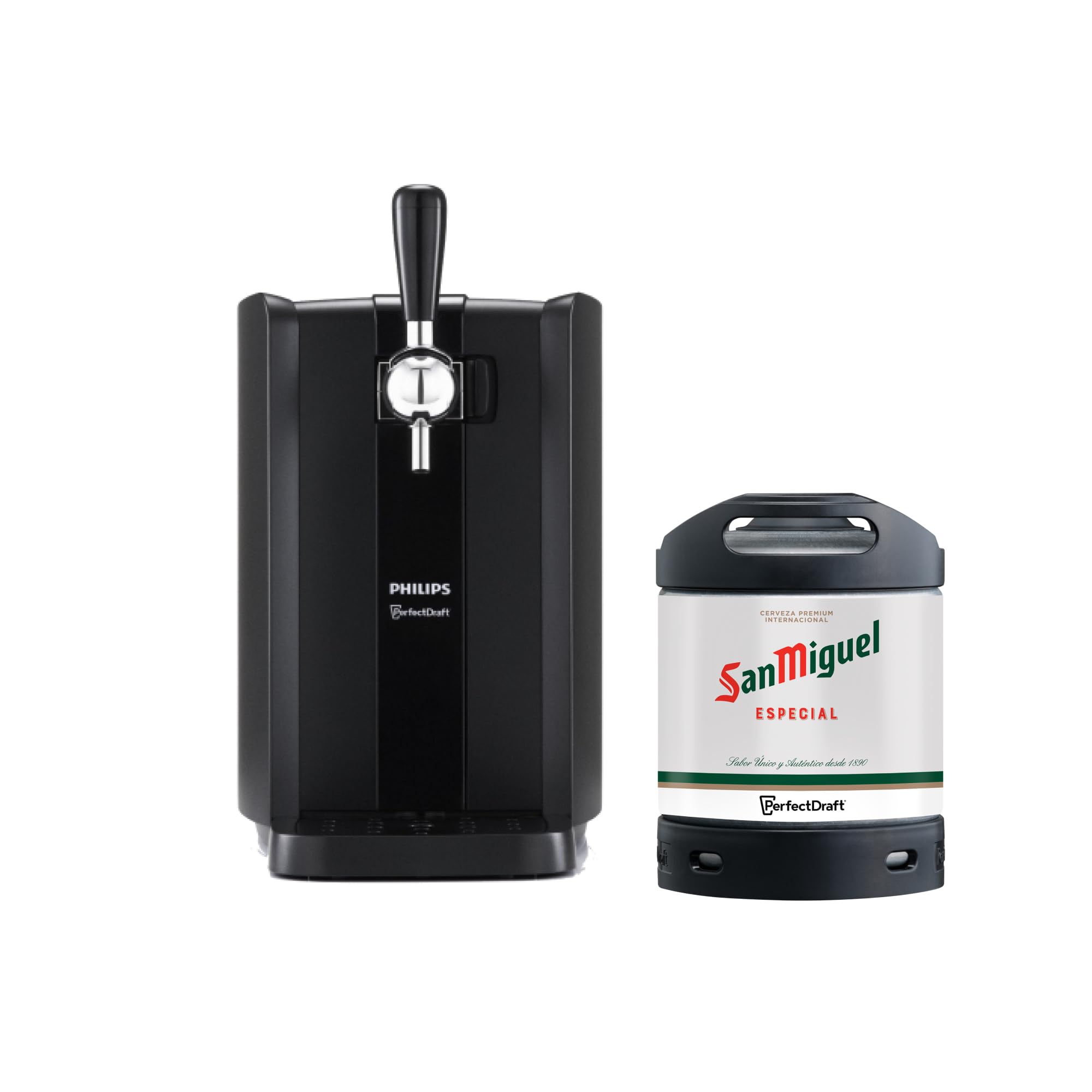 PerfectDraft Black beer bundle with San Miguel 6L keg, Philips home dispenser.