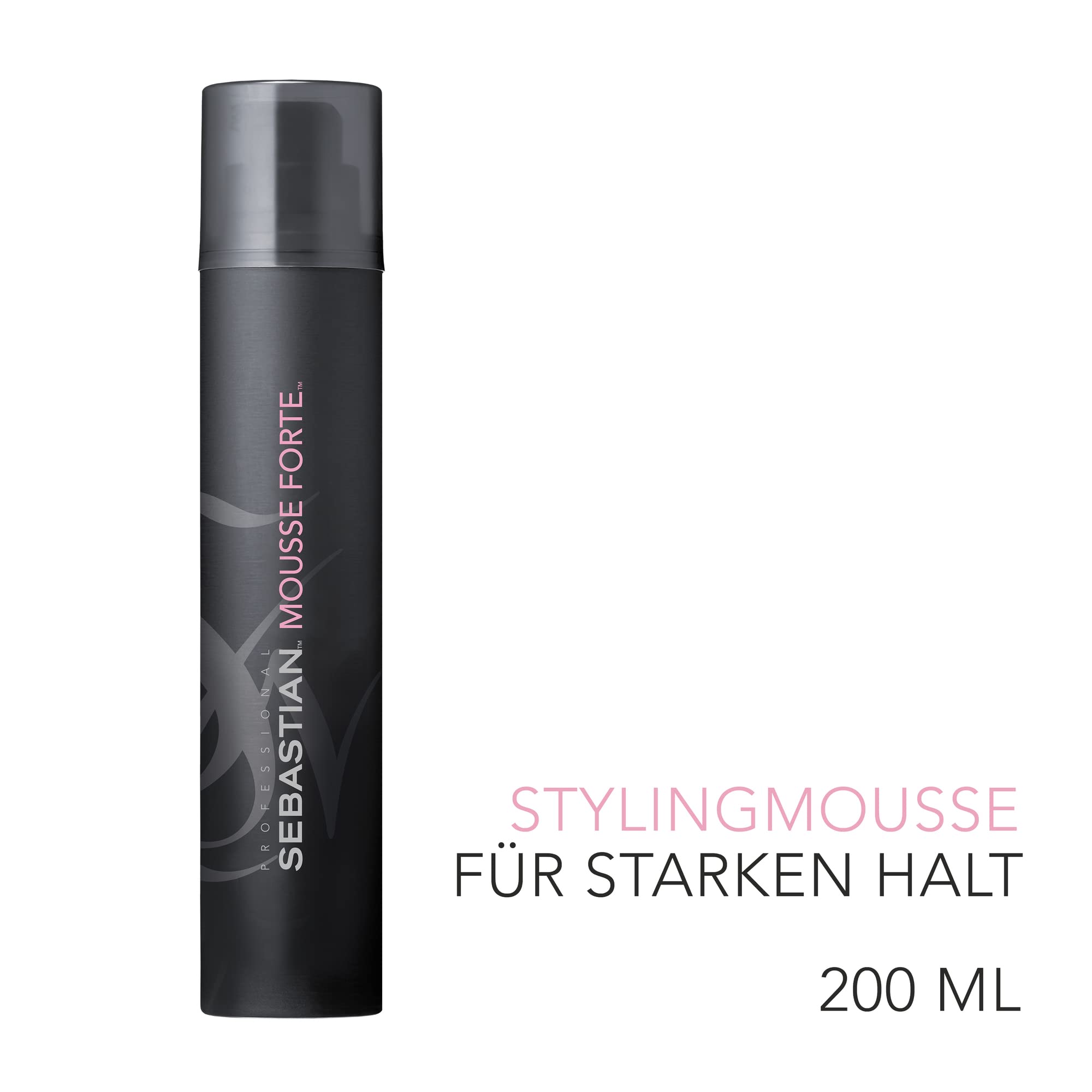 SEBASTIAN PROFESSIONAL Mousse Forte – Schaumfestiger mit Hitzeschutz (200ml) – Lockenschaum für definierte Locken und Wellen mit zusätzlichem Sonnenschutz – stärkt und schützt