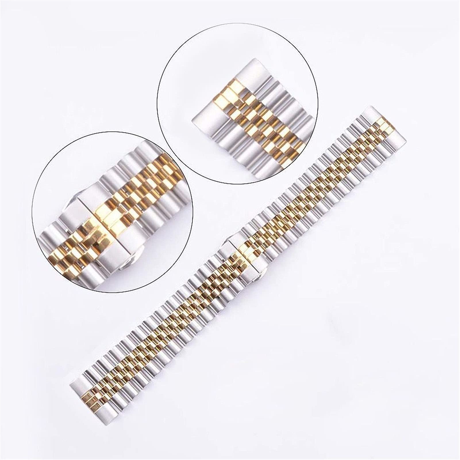 Cinturino per Orologio Cinturino in Acciaio Inossidabile Massiccio Spazzolato, Adatto per Cinturino a sgancio rapido Cinturino in Metallo di Ricambio in Acciaio Inossidabile 20 mm 22 mm