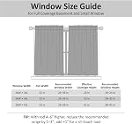Home Queen Boho Kitchen Curtains 36 Inch Length Striped Linen Cafe Curtains Short Curtains with Tassel for Small Bathroom Window Farmhouse Light Filtering Rod Pocket Tier Curtains Set of 2, Blue Gray