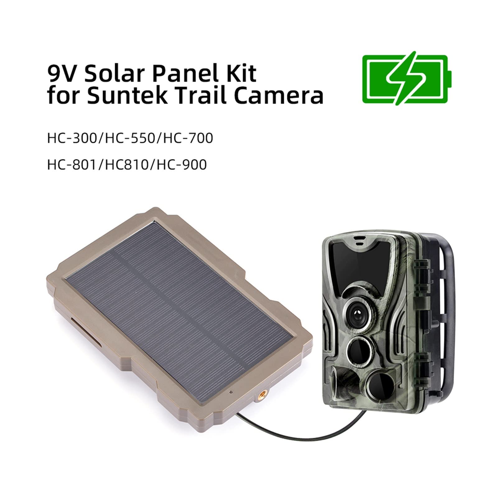 Pannello solare Kit pannelli solari della fotocamera Trail Outdoor Impermeabile 12V Caricabatterie solare 5000 ma 12v. Batteria del caricabatterie ad alimentatore solare for 9V HC900 HC801 HC700 HC550