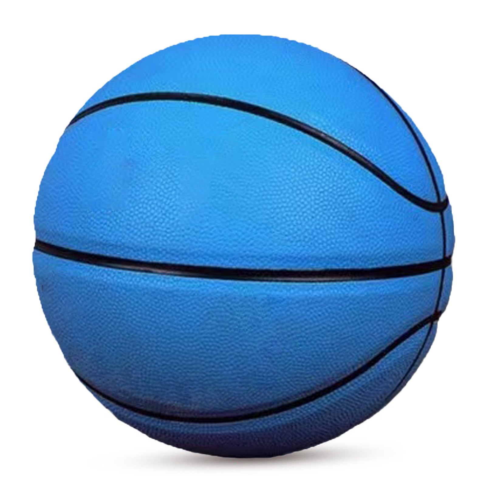 MINDCOLLISION 5/6/7 smile basketball, PU soft leather basketball, good dribbling and shooting, birthday, suitable for indoor and outdoor play,blue,No. 7