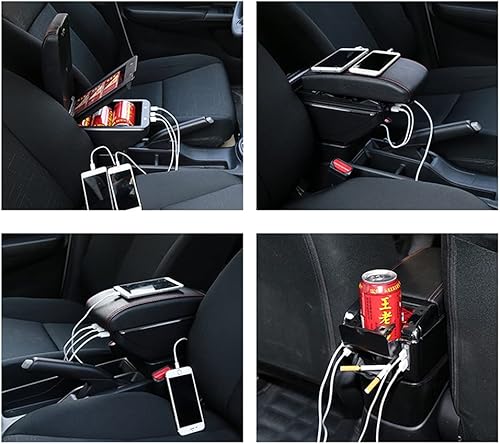 Miniatura 5 de Reposabrazos de cuero del coche piezas interiores consola central reposabrazos caja asiento consola para Nissan marzo 2010 2011 2012 2013 2014 2015