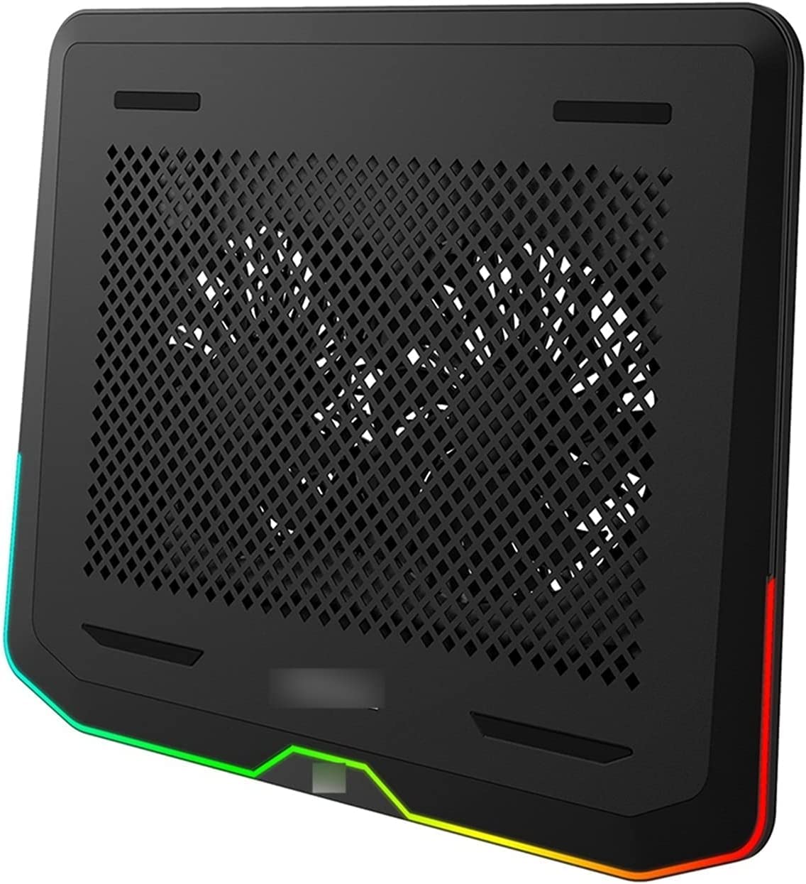 Base di raffreddamento da Gaming Pad Di Raffreddamento Per Laptop Half RGB Surround Staffa Doppia Ventola Da 14 Cm Tocco Regolazione Dell'angolo Doppio Per 17,3 Pollici per PC Notebook