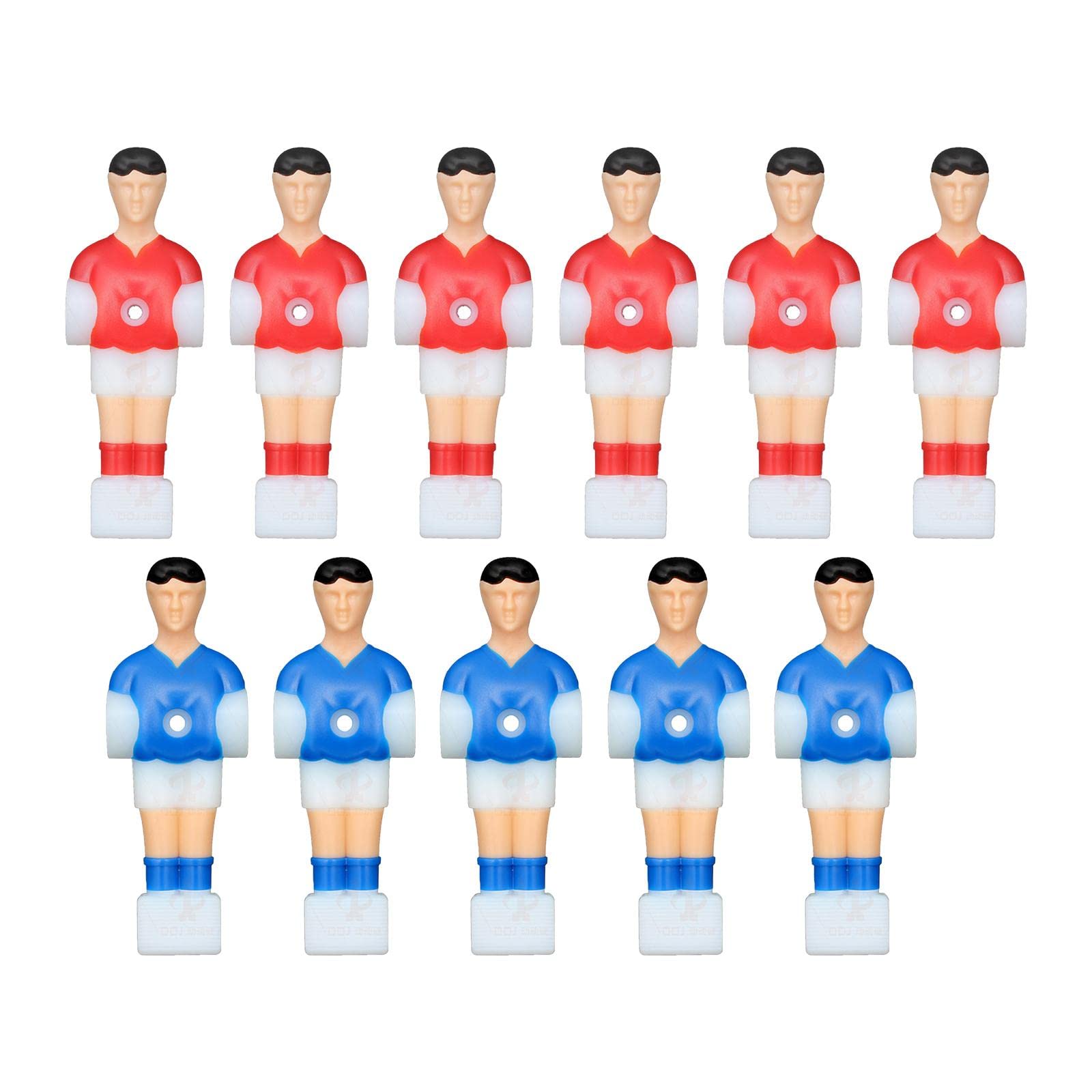 Perfeclan Reemplazo de 11 Uds. de Futbolín para Hombres, Mini Muñeca, Accesorio para Máquina de Futbolín, Rojo Y Azul para Juego