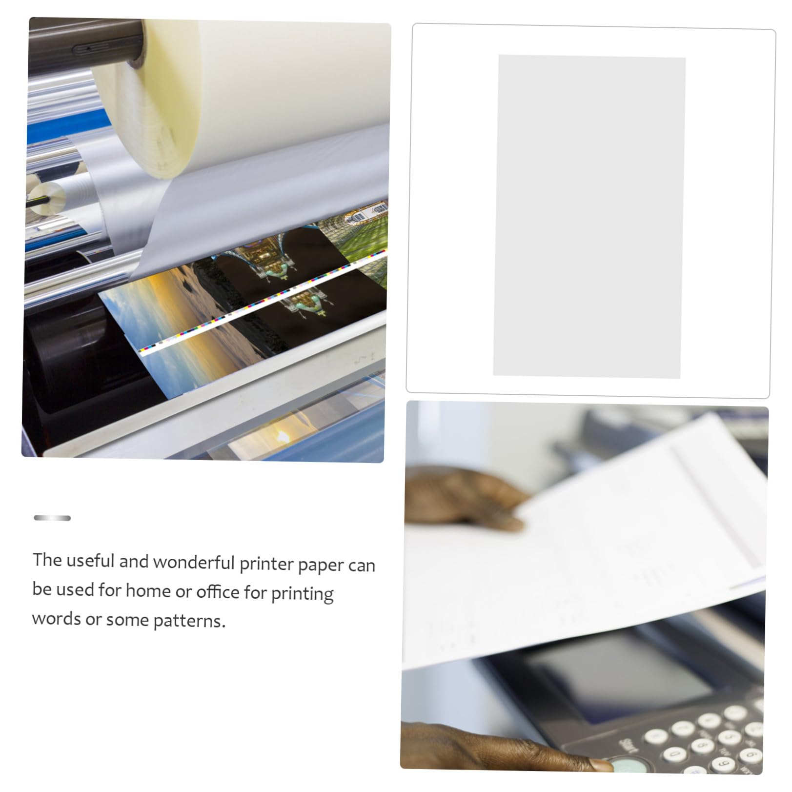 ULTECHNOVO 500 Blatt Weißes Druckerpapier für Büro und Schule Dickes Multifunktionspapier zum Drucken und Basteln Blanko Papier für Vielseitige Anwendung