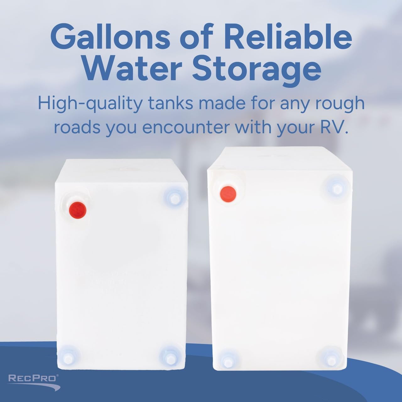 RecPro Fresh and Gray Water Holding Tank | Combo Pack | Concession/Food Truck Holding Tank (10 & 16 Gallon)