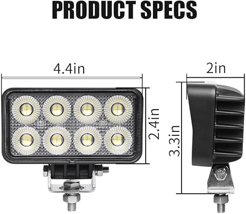 Miniatura 2 de EXZEIT Luces de trabajo de tractor LED de 64 W, 5600 Lms llevó luces de trabajo para camiones de inundación, se adapta a granjas tractores