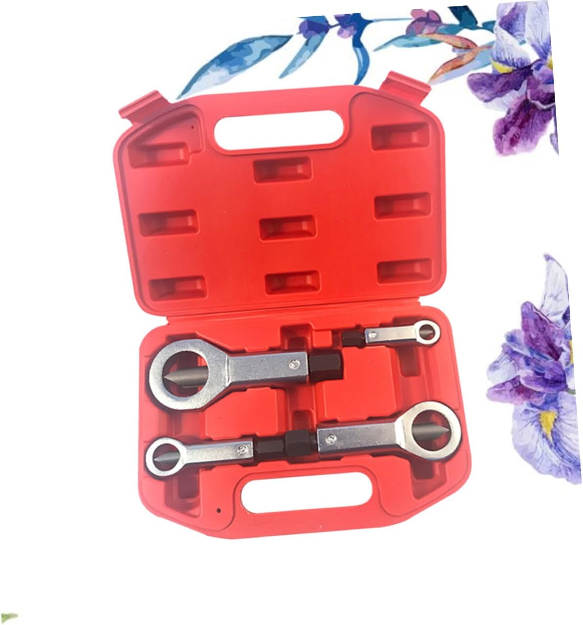 UPKOCH 4pc Nut Splitter Nut Breaker Tool Kit Crusher for Rusty High Hardness High Torque Polished