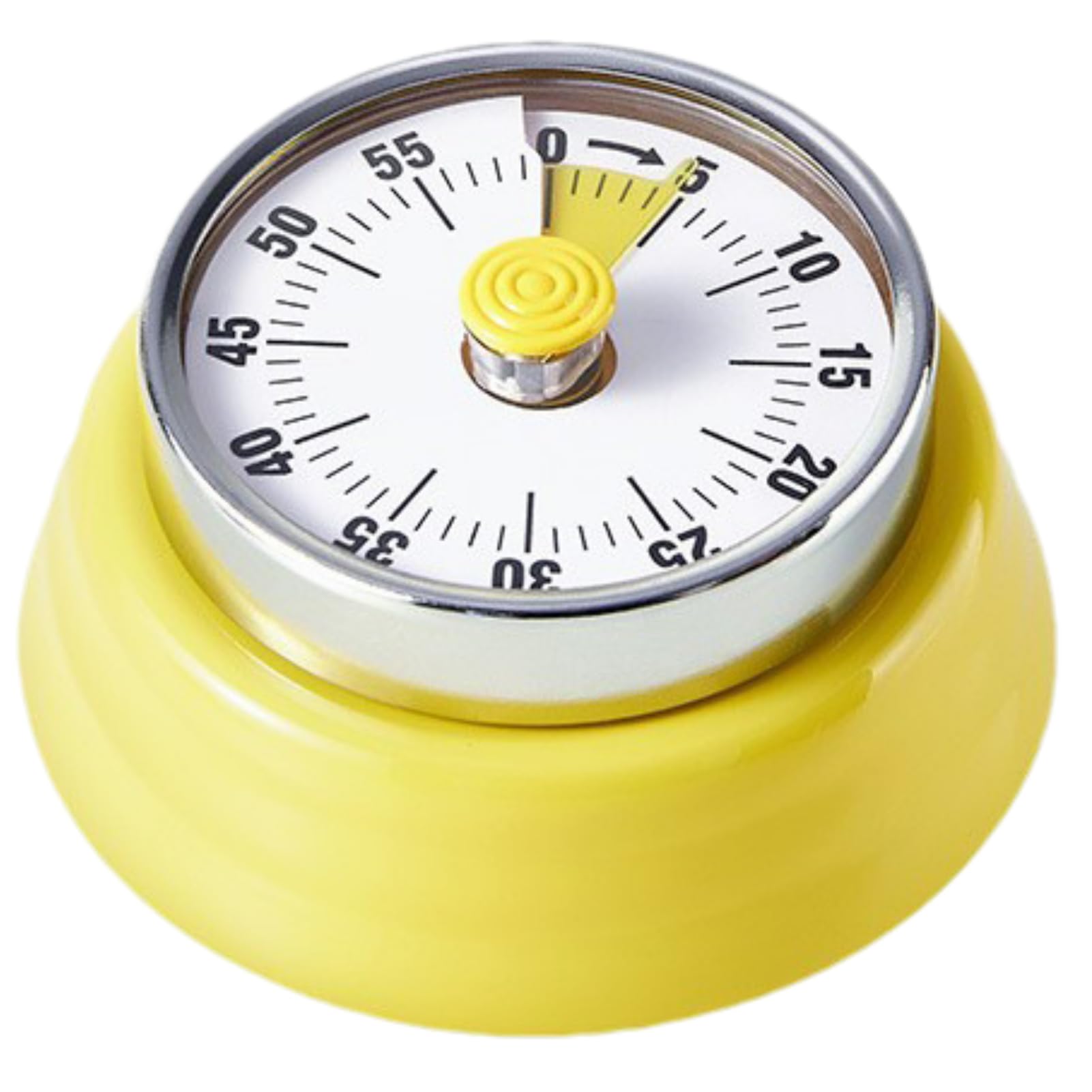 Tissting Mechanical Kitchen Timer, Countdown Timer Visual Timer Management Cooking Magnetic Timer Clock 60 Minutes Rotating Egg Timer for Cooking Classroom Fitness (Yellow)