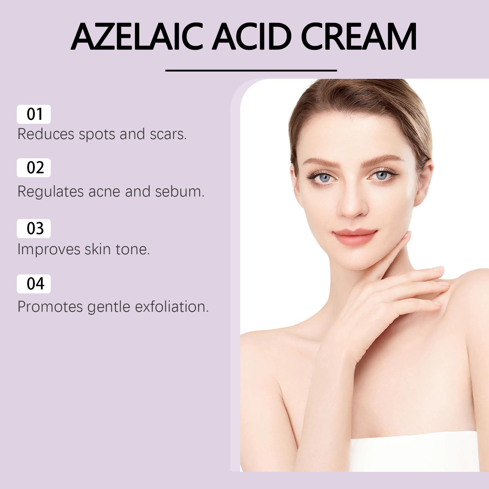 14% Azelaic Acid Cream for Face | Gentle Skin Care with Niacinamide, Tranexamic Acid, Hyaluronic Acid & Salicylic Acid | Hydrating & Soothing Facial Moisturizer for All Skin Types | 30g / 1oz — view 6