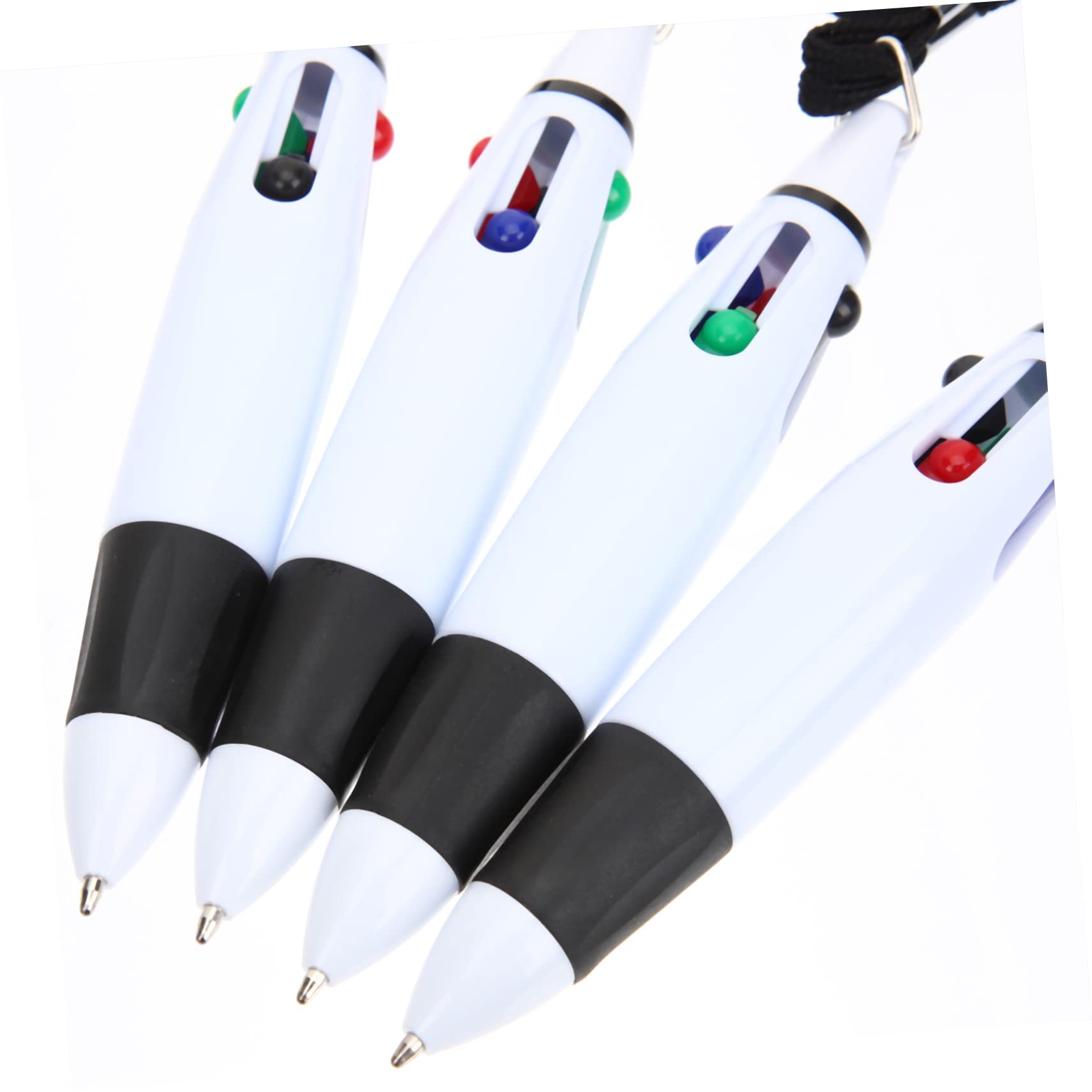 NUOBESTY 4 Ensembles Stylo À Bille Accessoires Stylos Noirs Pointe Fine Recharges Stylos À Lanière Surligneurs Multi Décor Effaçables Rétractable Plastique Black 10 Pièces * 4