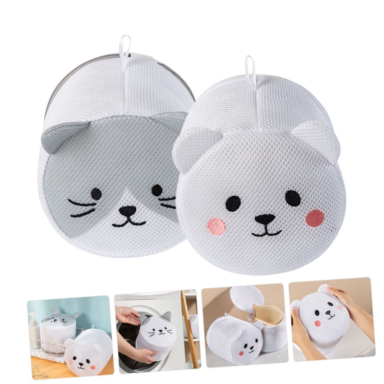 MAGICLULU 3 Set Di Sacchetti in Rete Per Bucato Per Lavatrice Reggiseno Biancheria Intima Calzini Campeggio Viaggi Sacchetti in Rete Riutilizzabili Per Bucato 2 Pezzi * 3