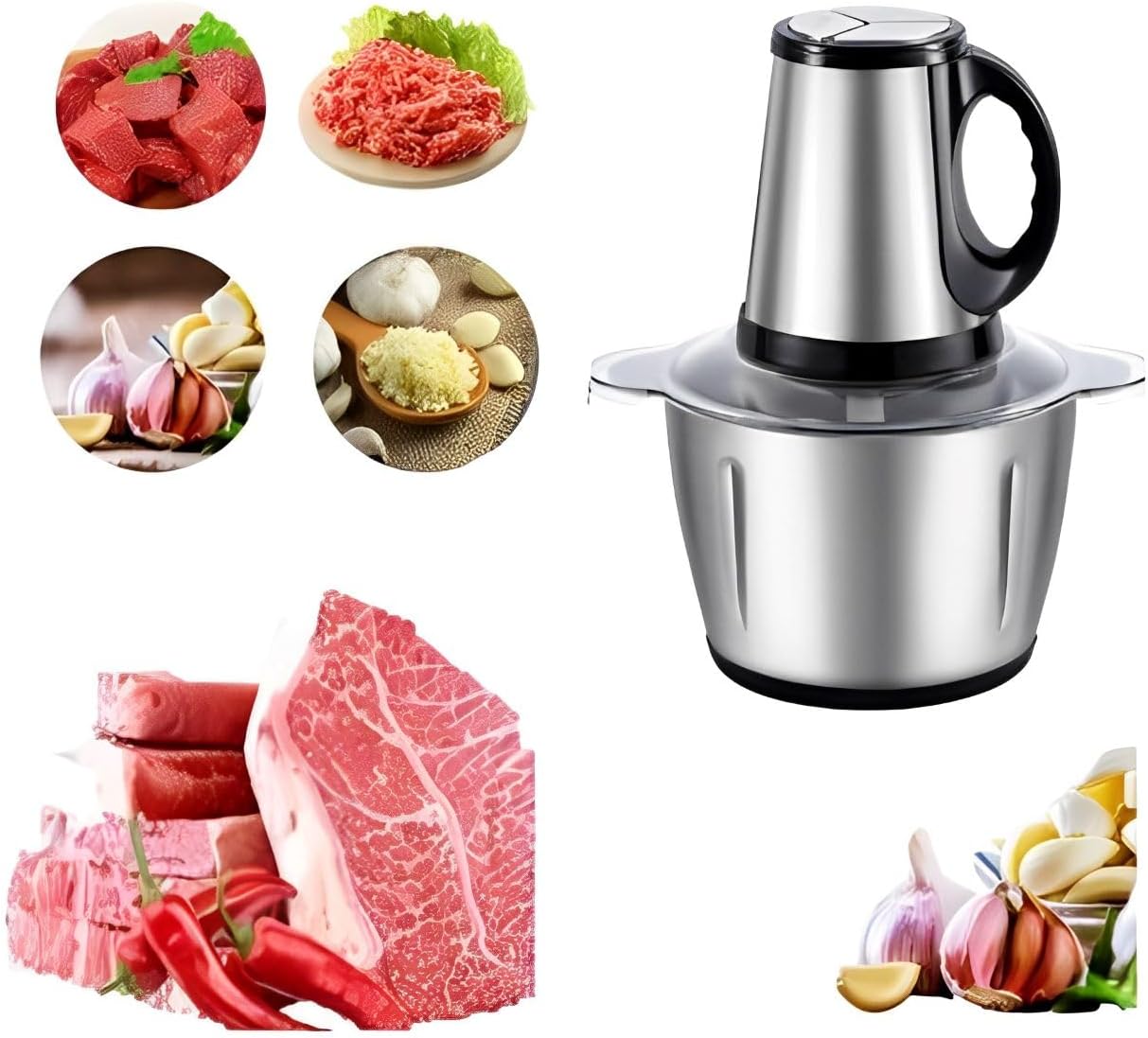 Multiprocessador De Carne Legumes Temperos Elétrico 3l - imagem principal do produto