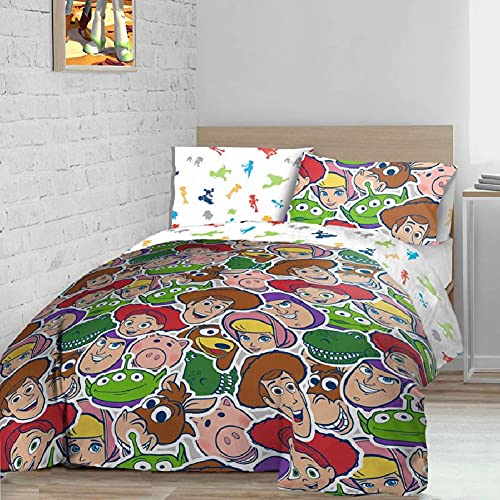Disney Toy Story - Juego de funda de edredón para cama doble, diseño oficial