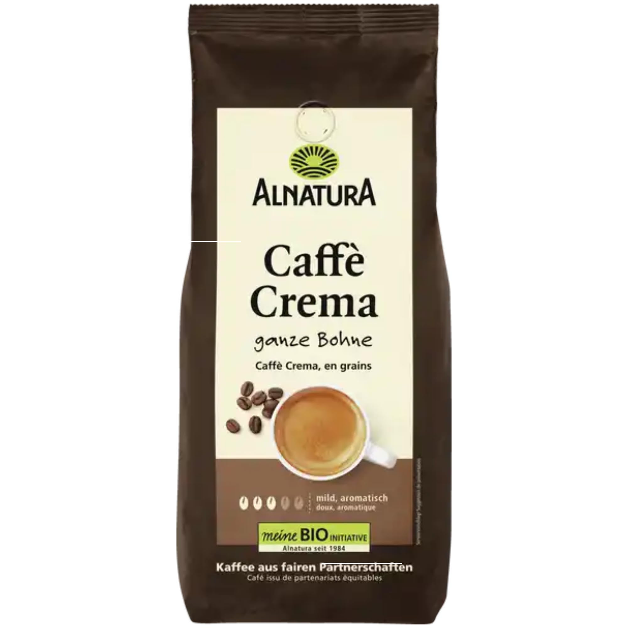 usy Bundle für Alnatura Caffe Crema ganze Bohne 3er Pack (3x1Kg Beutel) + usy Block