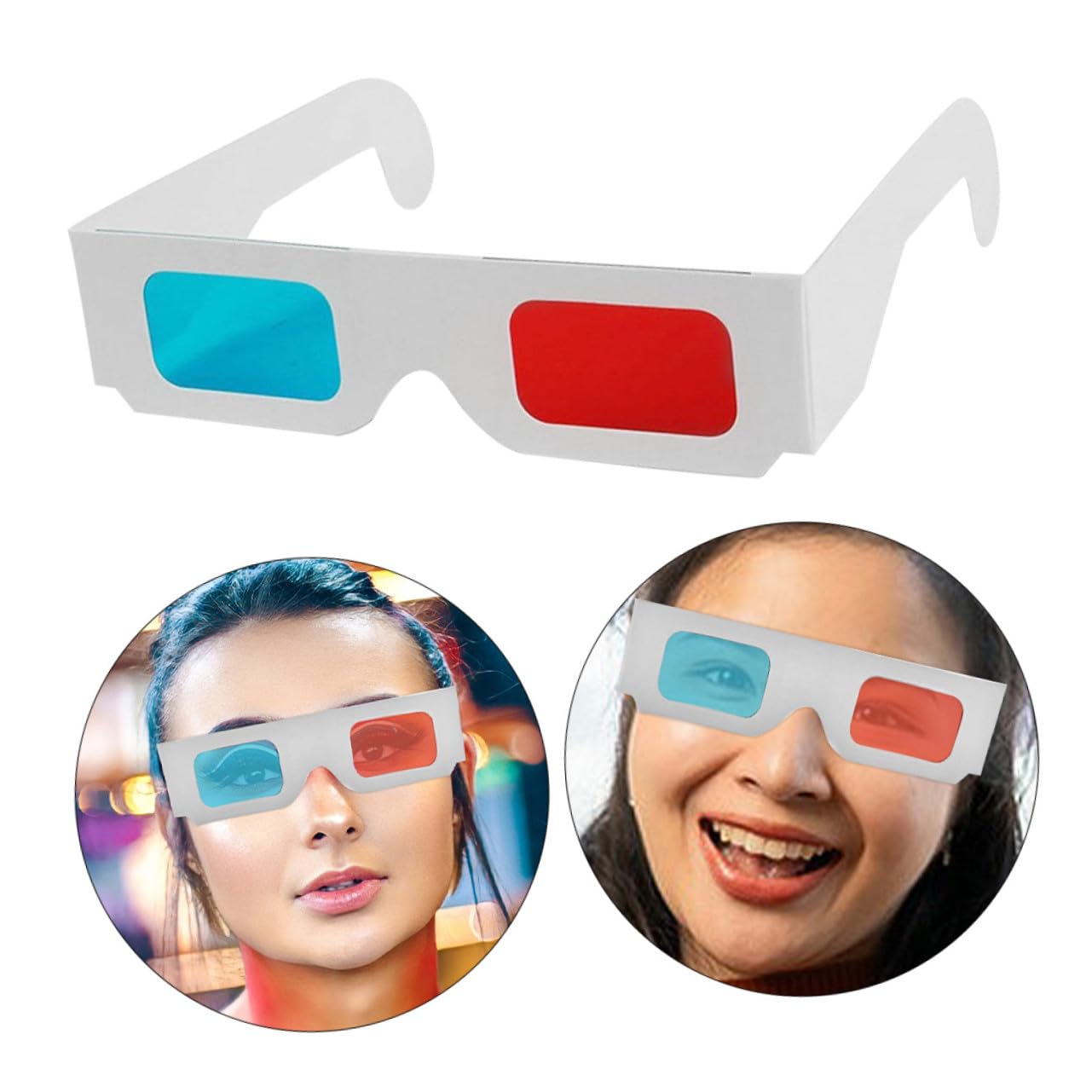Housoutil 70 Gafas 3D De Película Gafas 3D De Papel Y Azules