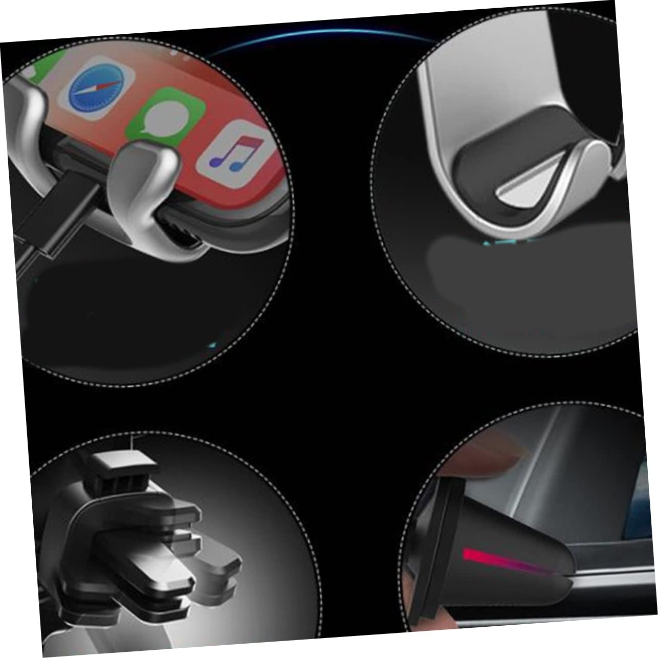 Artibetter 3pezzi Supporto Per Telefono Auto Multifunzionale Per Cruscotto e Bocchette Supporto Cartoon Per Smartphone Orso Dull Compatibile Con La Maggior Dei Modelli Di Smartphone Design