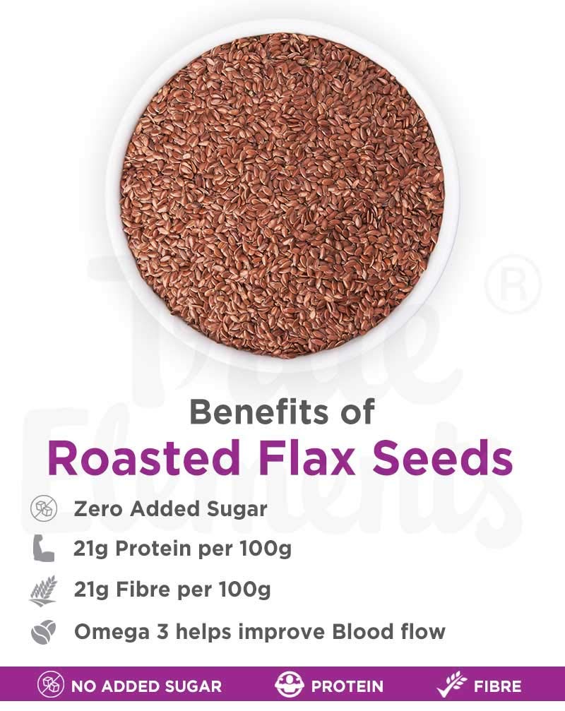 Review Roasted Flax Seeds 500G By True Elements - Flax Seeds For